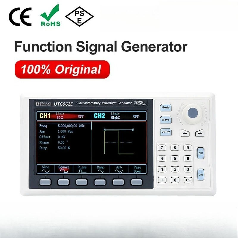 Function Arbitrary Waveform Generator - เครื่องกำเนิดสัญญาณฟังก์ชัน UTG932E UTG962E 30Mhz 60Mhz เครื่องกำเนิดสัญญาณความถี่แบบพกพาสองช่องสัญญาณ