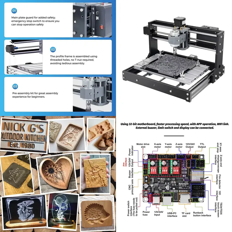 Mini Laser Engraver Cnc Router - เครื่องเราเตอร์ CNC ขนาดเล็ก 3018 สำหรับงานกัด แกะสลัก