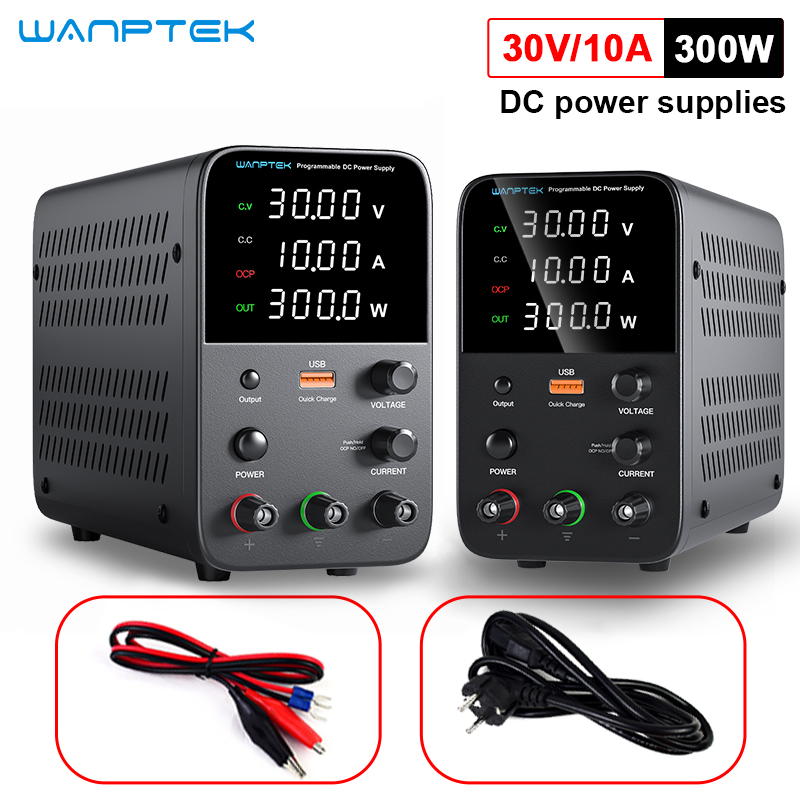 Programmable Dc Power Supply 30V 10A - Wanptek Programmable DC WPS3010H ห้องปฏิบัติการบํารุงรักษา Workbench