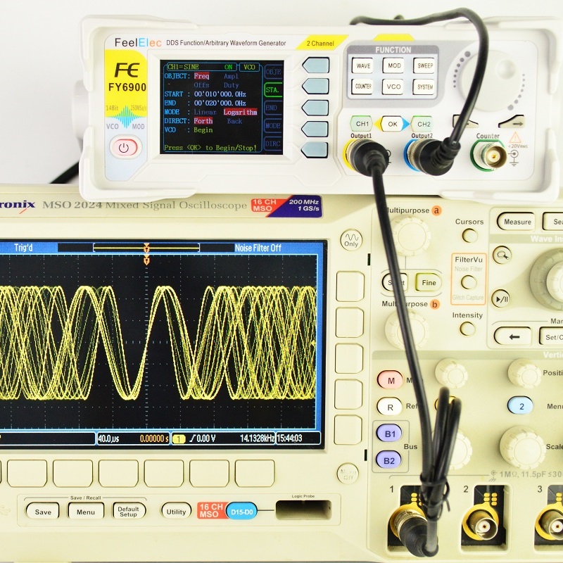 Function Arbitrary Waveform Generator - Feelelec FY6900 0-60MHz เครื่องกําเนิดสัญญาณดิจิตอลฟังก์ชั่นรูปคลื่นตามอําเภอใจ DDS Dual-Channel