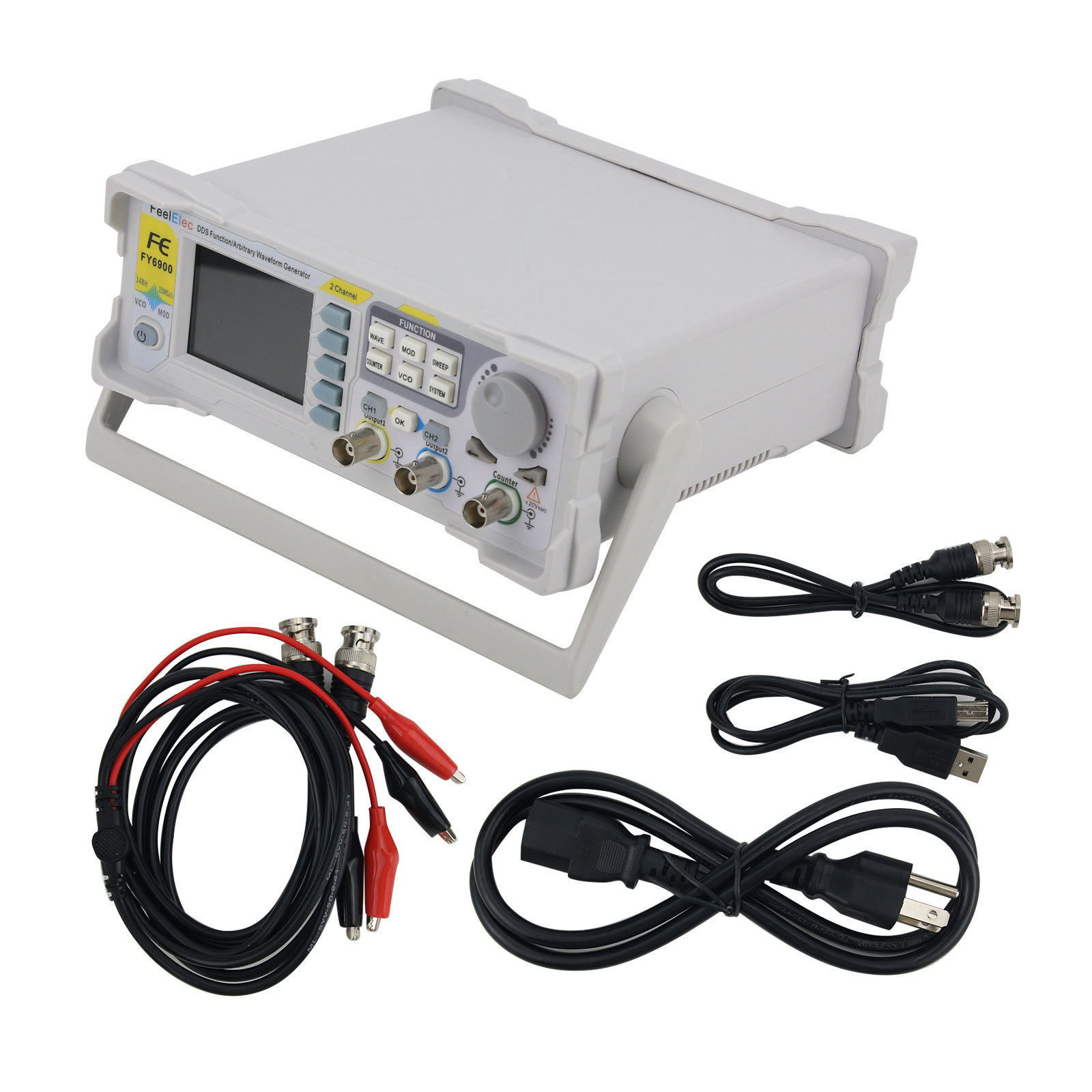 Function Arbitrary Waveform Generator - เครื่องกำเนิดสัญญาณรูปคลื่นอิสระ 2 ช่องสัญญาณ รุ่น FY6900-50M ความถี่