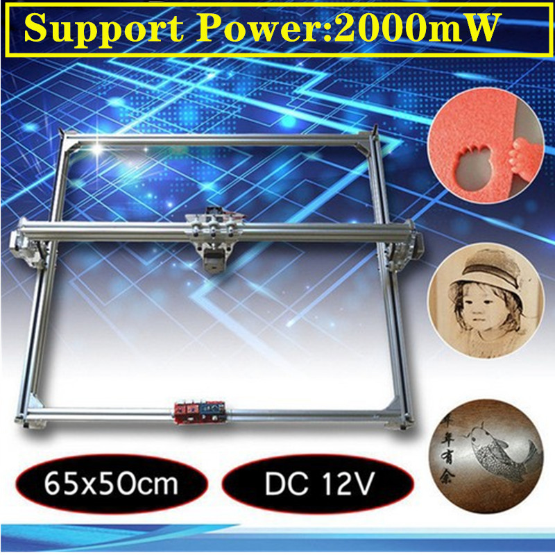 Mini Laser Engraver Cnc Router - 50*65 ซม.Mini 2000MW CNC เครื่องแกะสลักเลเซอร์ 2