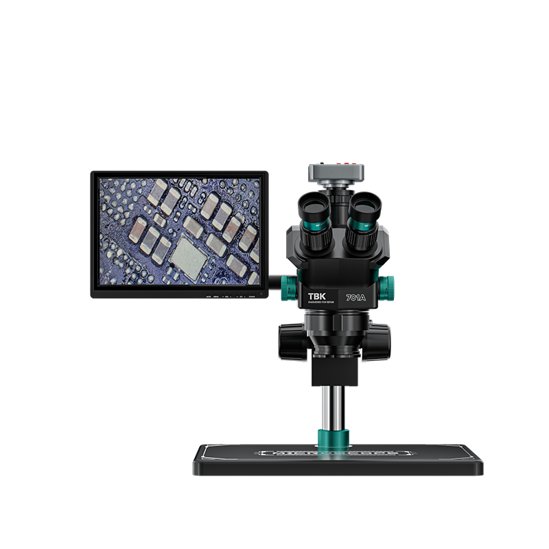 Stereo Trinocular Microscope Pcb - กล้องจุลทรรศน์สเตอริโอแบบ Trinocular รุ่น TBK 701A กำลังขยาย