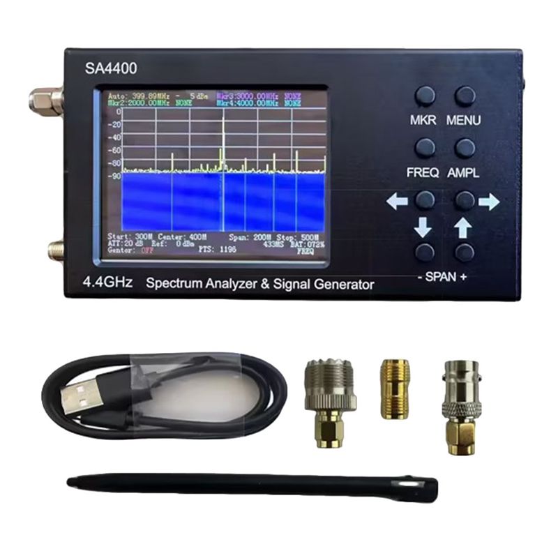 Signal Generator Spectrum Analyzer - AT05-ใหม่ เครื่องวิเคราะห์สเปกตรัมและเครื่องกำเนิดสัญญาณแบบพกพา 4.4Ghz SA4400 สำหรับสัญญาณ Wifi