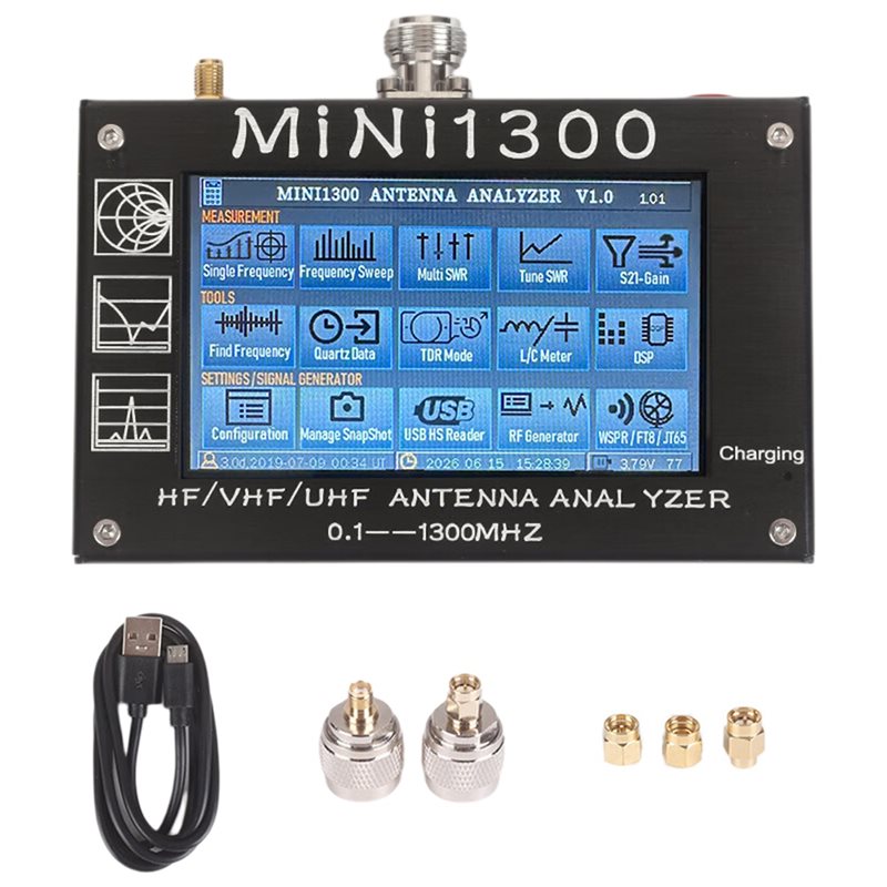 Signal Generator Spectrum Analyzer - ALIM-Mini1300 เครื่องวิเคราะห์เสาอากาศ 4.3 นิ้ว /VHF/UHF 0.1-1300Mhz