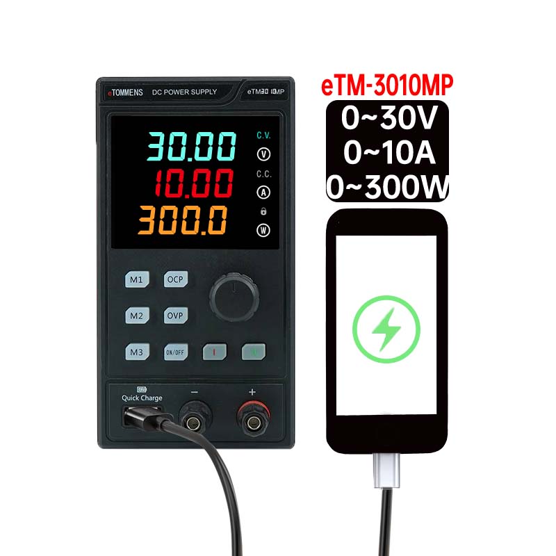 Programmable Dc Power Supply 30V 10A - ETOMMENS 30V 10A 300W ETM-3010MP ปรับโปรแกรมอุตสาหกรรม