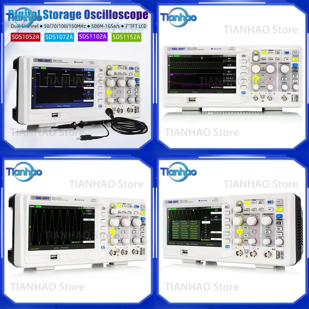 Digital Storage Oscilloscope 100Mhz - ออสซิลโลสโคปแบบดิจิตอลสำหรับ SIGLENT SDS1052A SDS1072A SDS1102A SDS1152A