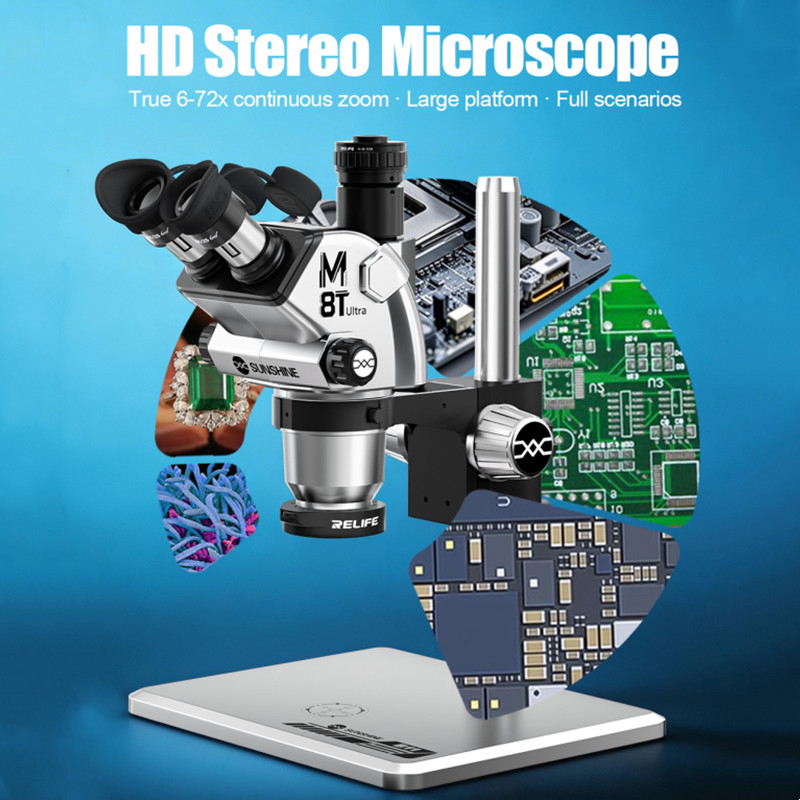 กล้องจุลทรรศน์สเตอริโอแบบ Trin - Stereo Trinocular Microscope Pcb บทวิจารณ์และราคา