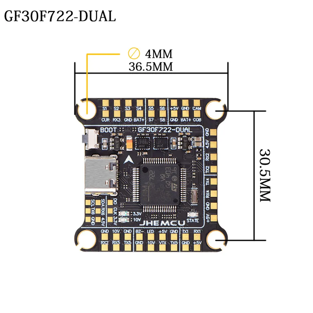 Jhemcu F7 Stack F722 Dual Flig - Fpv Flight Controller F7 Stack 60A บทวิจารณ์และราคา