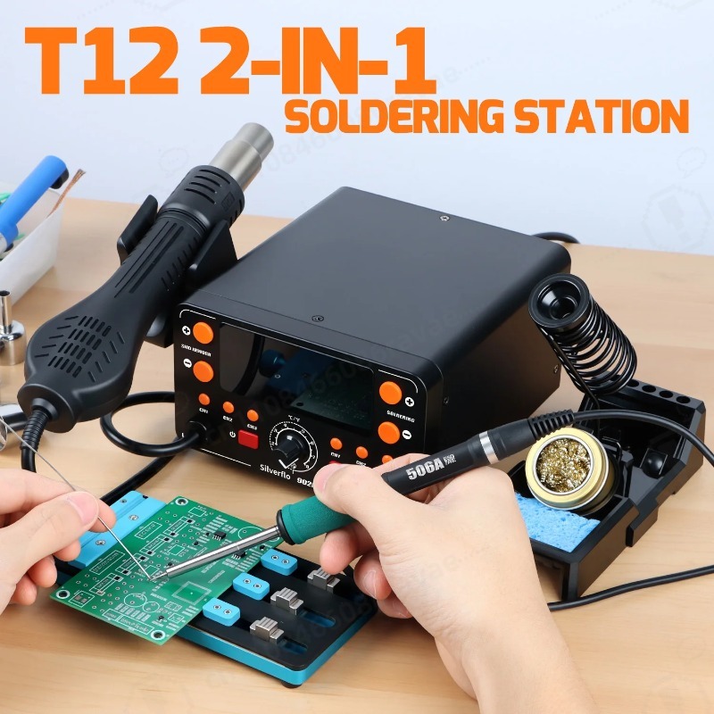 สถานีบัดกรีลมร้อน 902D-IV 775W - Hot Air Rework Station T12 บทวิจารณ์และราคา
