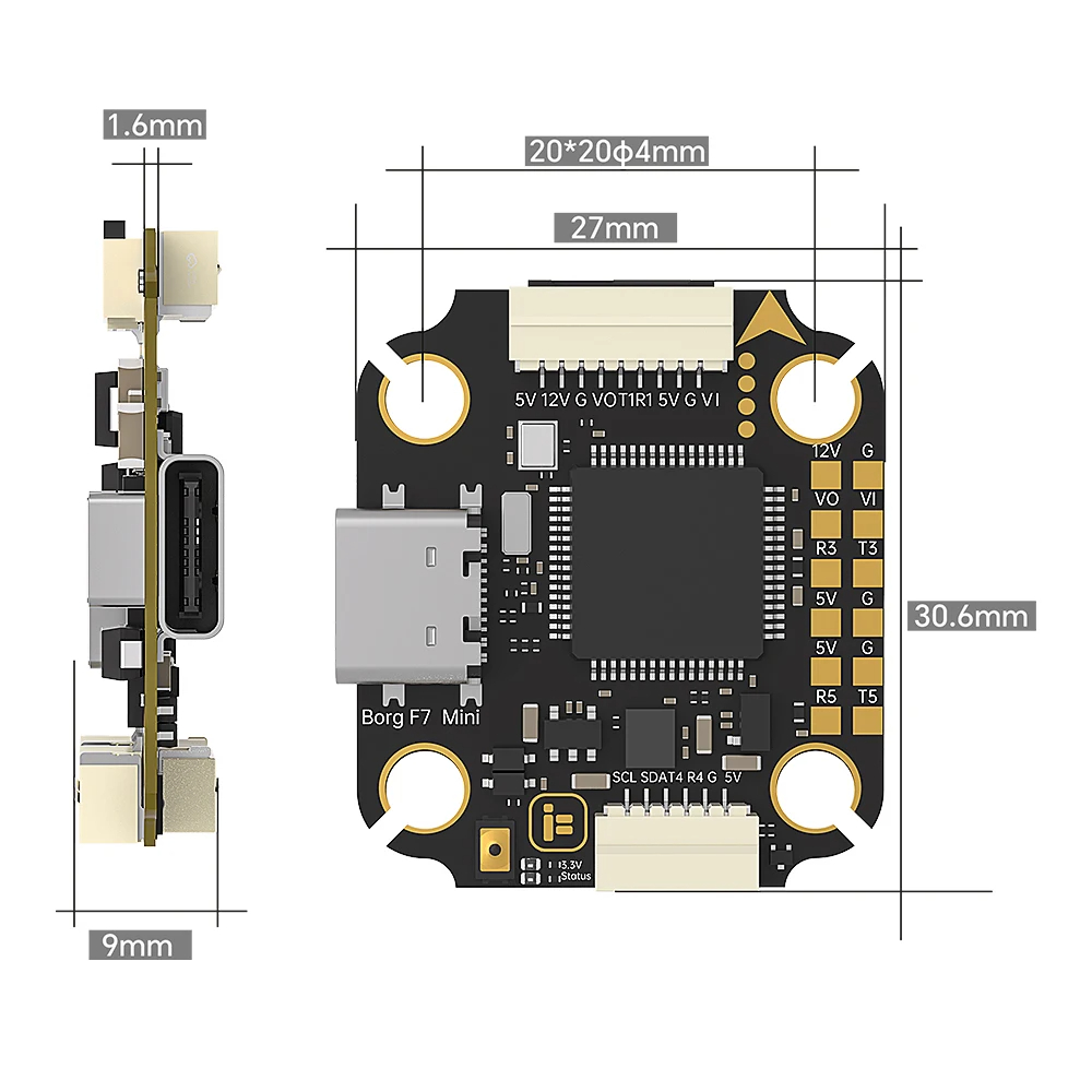 ชุดควบคุมการบินโดรน FPV iFligh - Fpv Flight Controller F7 Stack 60A บทวิจารณ์และราคา