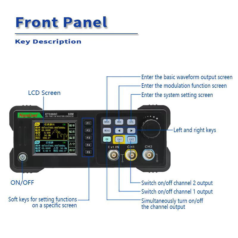 ET3320C ET3340C ET3360C เครื่อ - Function Arbitrary Waveform Generator บทวิจารณ์และราคา