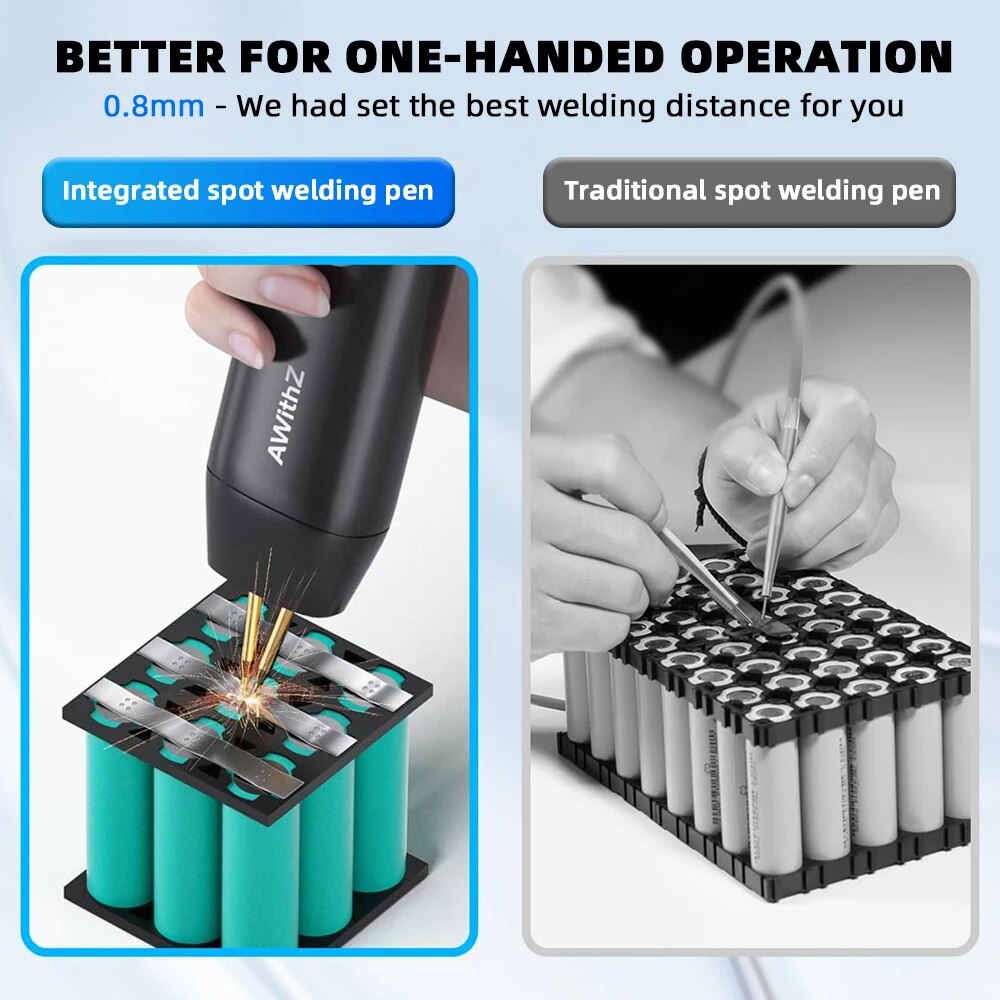 เครื่องเชื่อมแบตเตอรี่แบบพกพา  - Spot Welder 18650 Battery Pack บทวิจารณ์และราคา