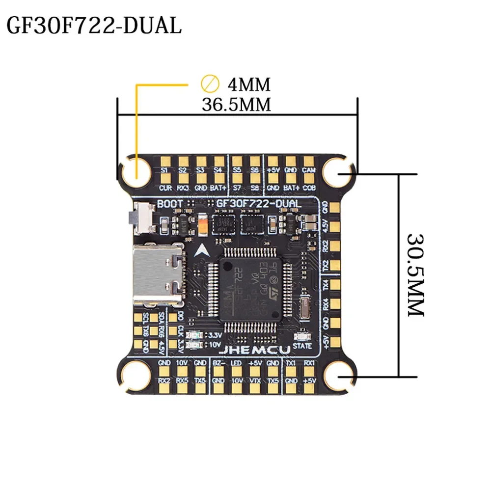 ชุดควบคุมการบิน UniFlyJHEMCU F - Fpv Flight Controller F7 Stack 60A บทวิจารณ์และราคา