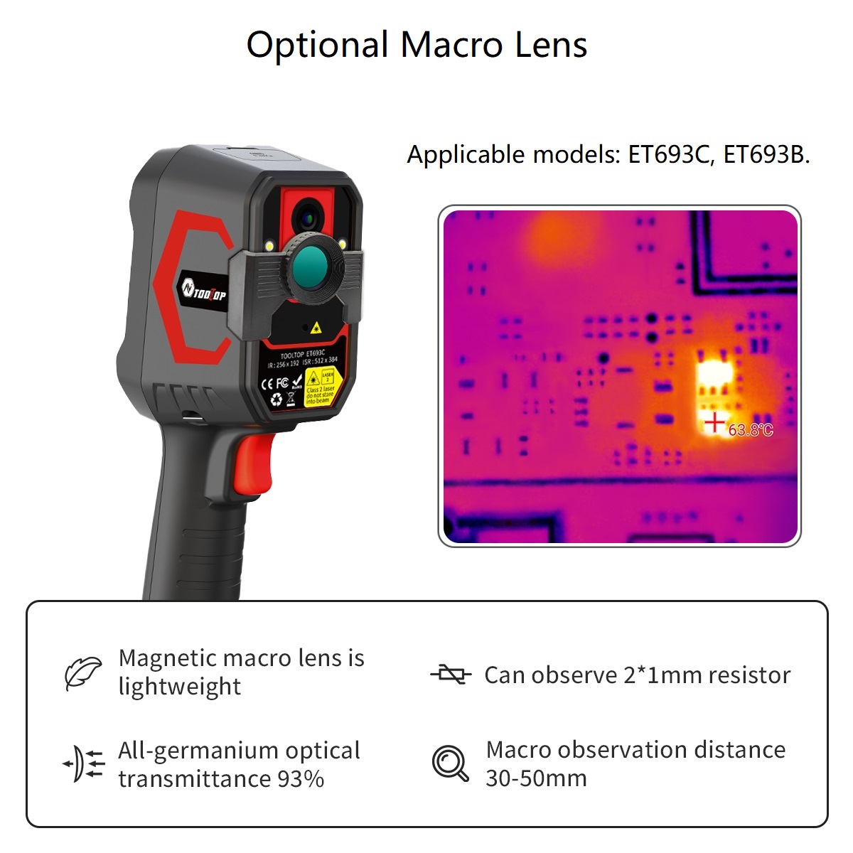 กล้องถ่ายภาพความร้อน TOOLTOP E - Thermal Imaging Camera Pcb Repair บทวิจารณ์และราคา